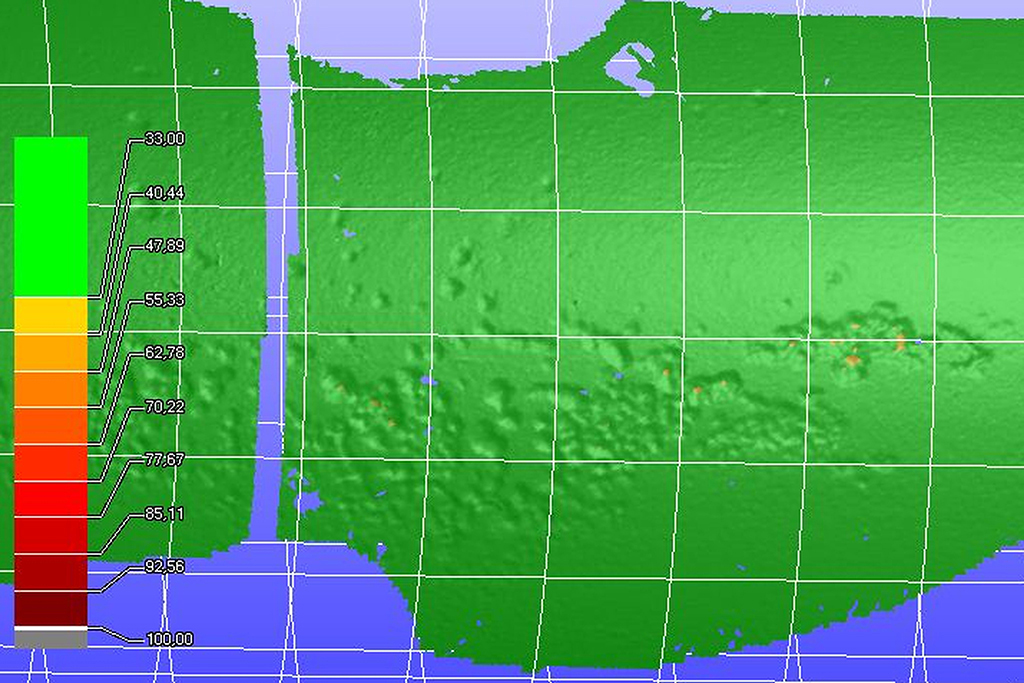 Modeling of localized damage with 3D scanner