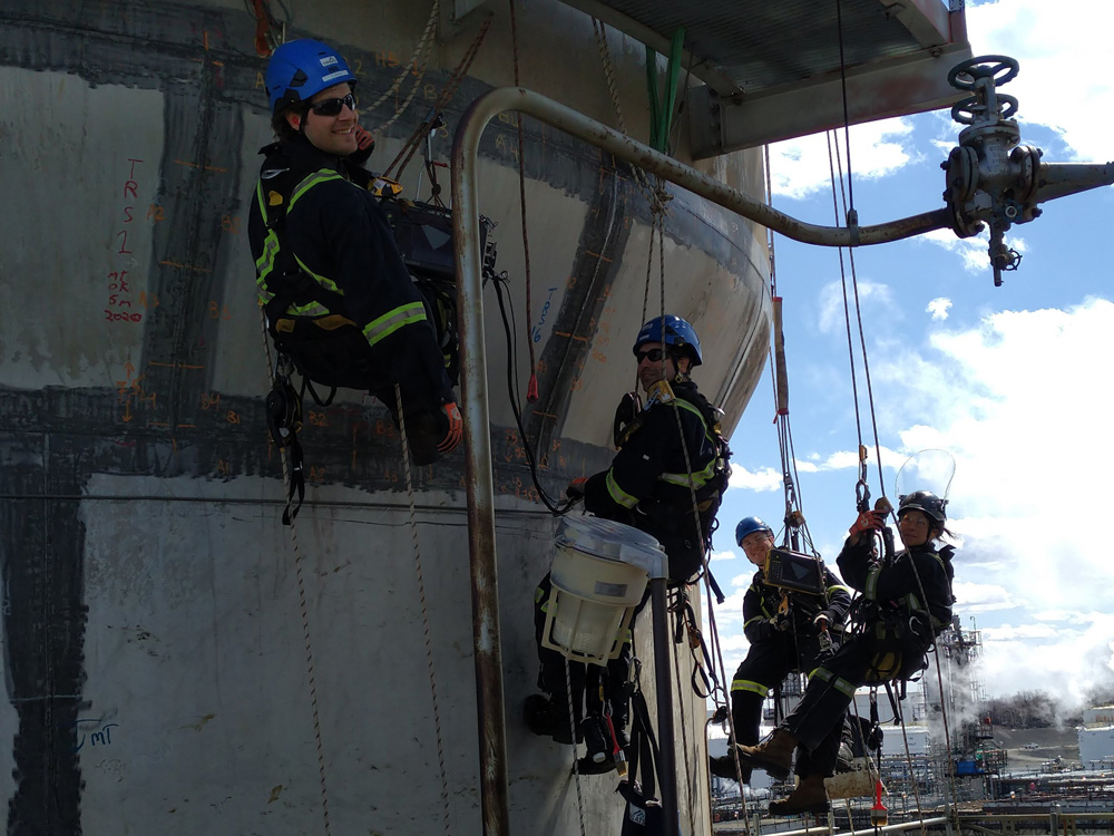 Rope access non-destructive testing