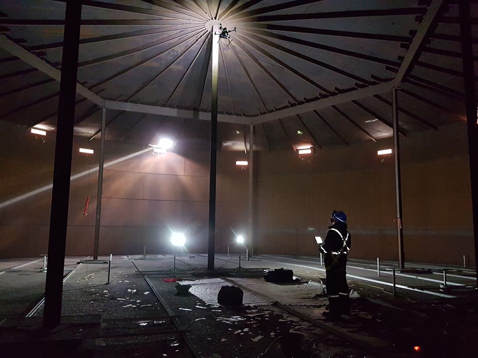 Interior roof inspection by drone